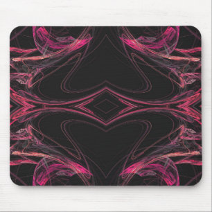Black & Pink Fractal Mousepad