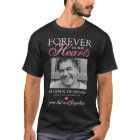 Black Pink Funeral Photo Memorial T-Shirt