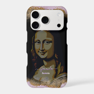 Black Pink Glitter Leonardo Da Vinci Gioconda
