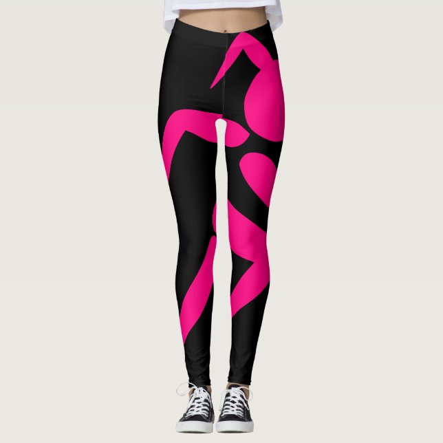 Black Pink Leggings (Front)