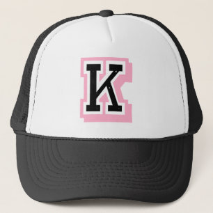 black pink letter K Trucker Hat