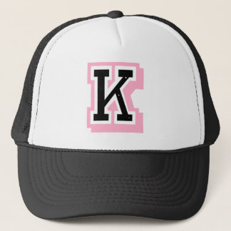 black pink letter K Trucker Hat
