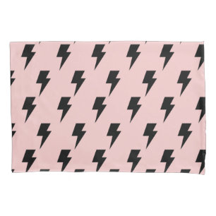 Black Pink Lightning Y2K Indie Trendy Bedding Pillowcase