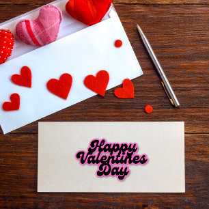 Black Pink Outline Valentine's LARGE Sticker Sheet