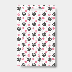 Black Pink Paw Print Dog Owner Puppy Lover Pets ID Badge