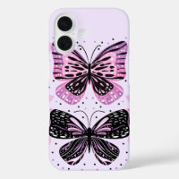 Black, Pink, Purple Butterflies