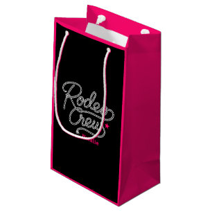Black Pink Rodeo Crew Cowgirl Bachelorette Small Gift Bag