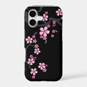 Black Pink Sakura japanese design ::
