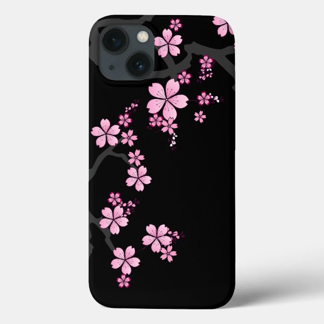 Black Pink Sakura japanese design :: Case-Mate iPhone Case (Back)