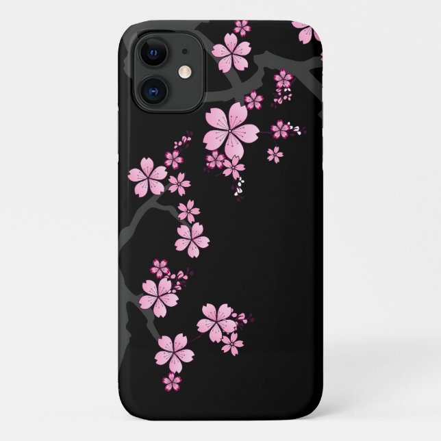 Black Pink Sakura japanese design :: Case-Mate iPhone Case (Back)