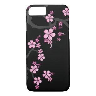 Black Pink Sakura japanese design :: iPhone 8/7 Case