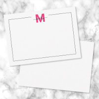 Black Pink Script Name Monogram