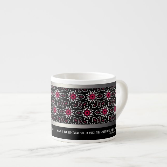 Black & Pink Sleek | custom text Expresso Mugs (Front Right)