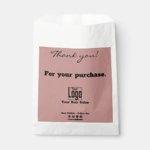Black Pink Thank you! For Your Purchase Paper Bag