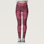 Black Pink Wavy Striped Leggings with Custom Colou<br><div class="desc">Custom Colours Leggings with Abstract Wrapped Wavy Striped Black and Pink Colours - or Choose / add your favourite background colours - Resize and move or remove and add elements / text with Customisation tool ! Design by MIGNED. Please see my other projects / designs. You can also transfer my...</div>