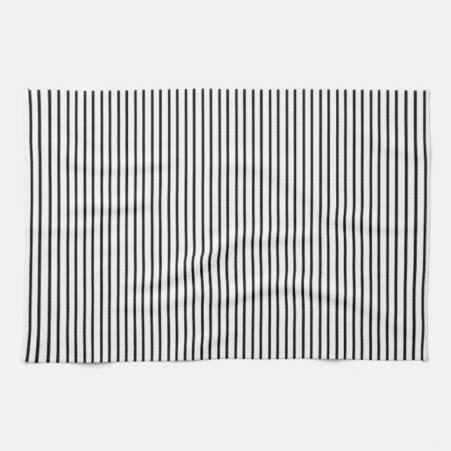 Black Pinstripe Kitchen Towel (Horizontal)