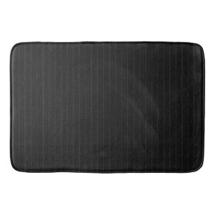 Black pinstripes bath mat