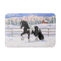 Black Pinto Piebald Gypsy Vanner Draft Horse