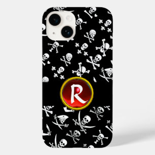 BLACK PIRATE BANNERS SKULL,CROSSED BONES,SWORDS Case-Mate iPhone 14 CASE