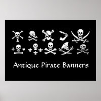 BLACK PIRATE BANNERS SKULL,CROSSED BONES,SWORDS