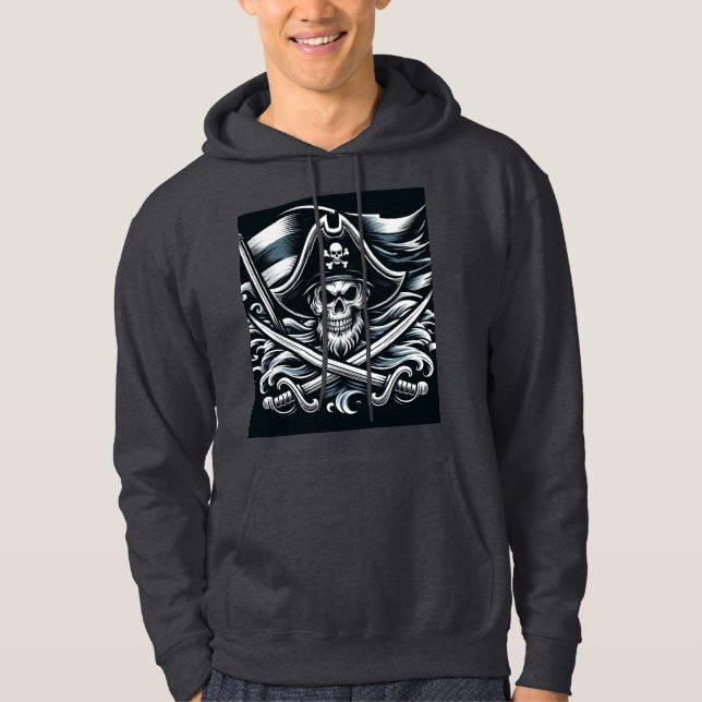 Black Pirate Men's Hoodie (Front)