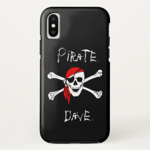 Black Pirate Skull and Crossbones iPhone Case
