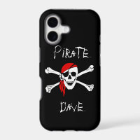 Black Pirate Skull and Crossbones iPhone Case