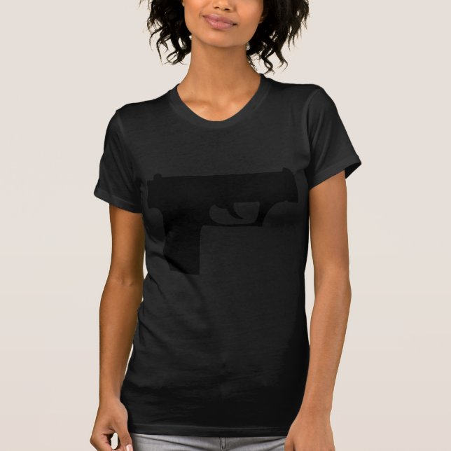 black pistol - gun T-Shirt (Front)
