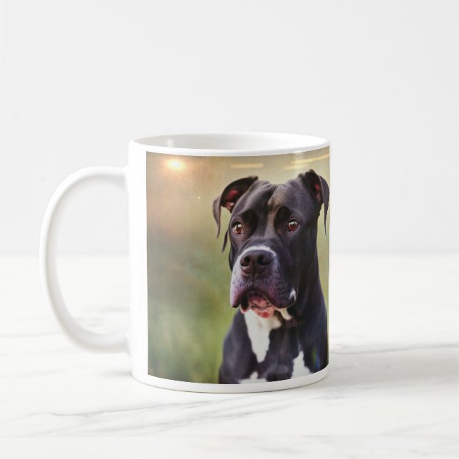 Black Pit Bull Coffee Mug (Left)