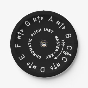 Black Pitch Pipe Paper Plate