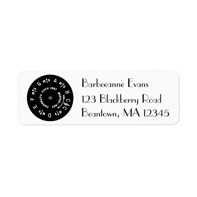 Black Pitch Pipe Return Address Label (Front)