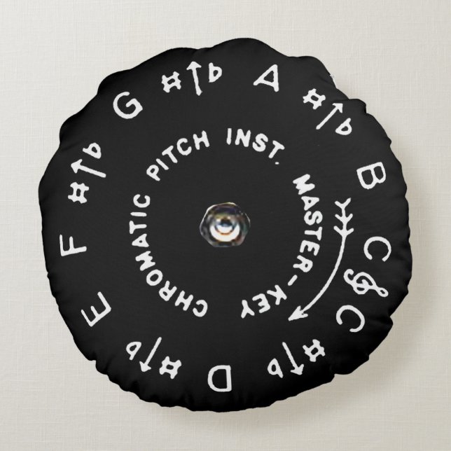 Black Pitch Pipe Round Cushion (Back)