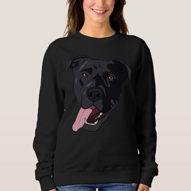 Black Pittador Pitbull Lab Mix Sweatshirt (Front)