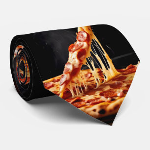 Black Pizza Neck Tie