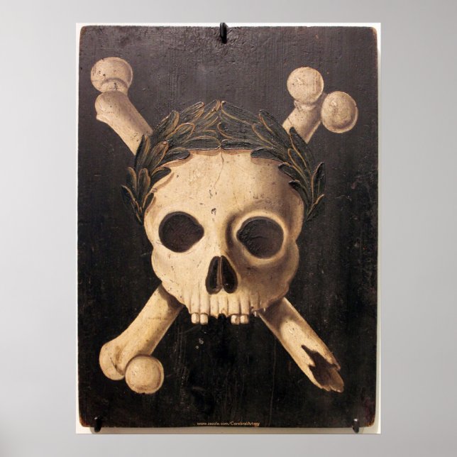 Black Plague Art - Skull and Crossbones Poster (Front)