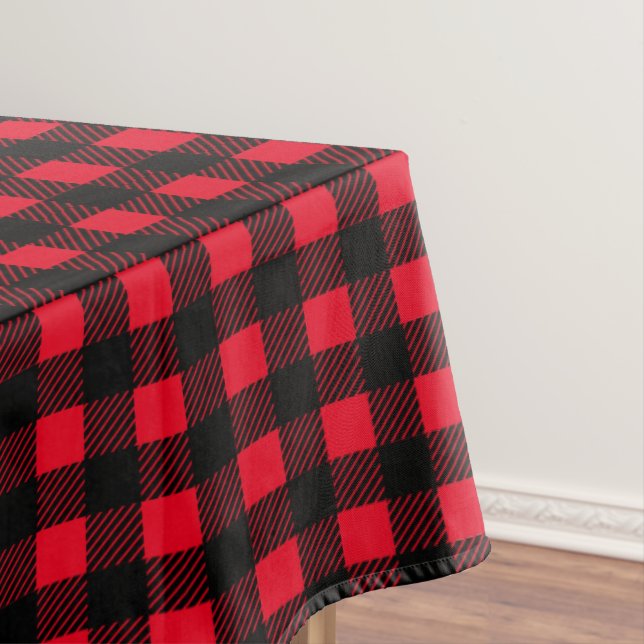 Black Plaid Custom Table Cloth (In Situ)