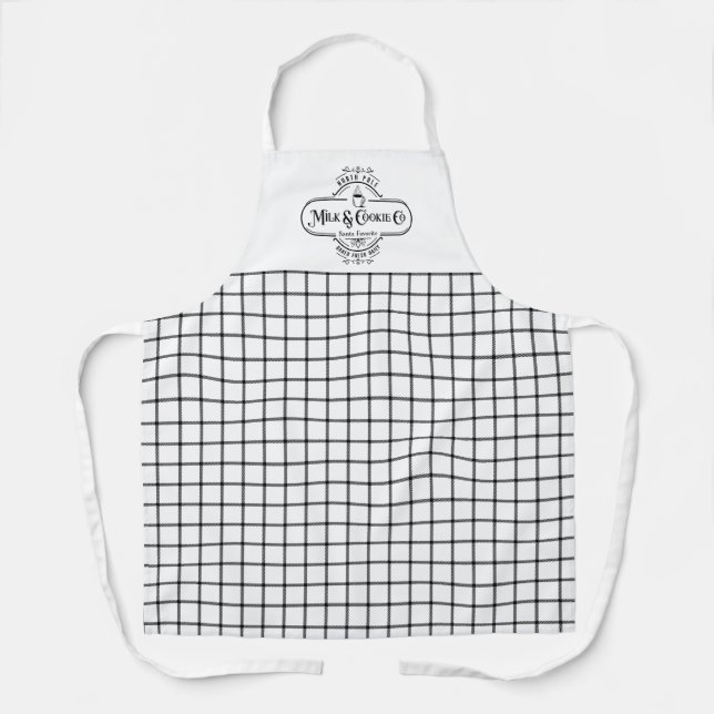 Black Plaid Holiday Apron (Front)