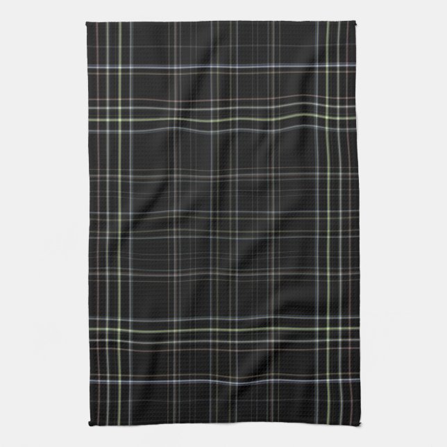 Black Plaid Tea Towel (Vertical)