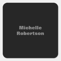 Black Plain Minimalist Add Own Name