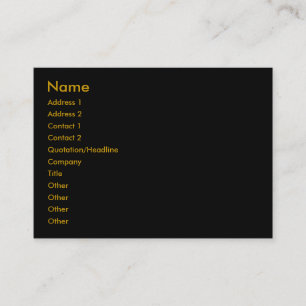 Black -Plain- Profile Card