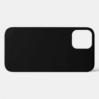 Black Plain Simple Colour iPhone 12 Case