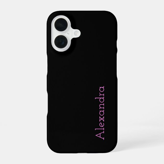 Black Plain solid colour  Case-Mate iPhone Case (Back)