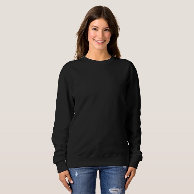 Black plain sweatshirt (Front Full)