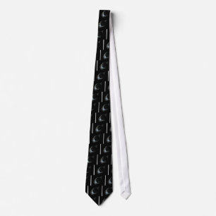 black planet 3d illustration in the universe tie