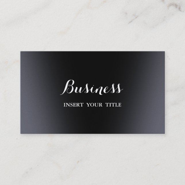 Black Platinum Calligraphic Business Card (Front)