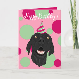 Black Pointer Puppy Birthday Thank You Card