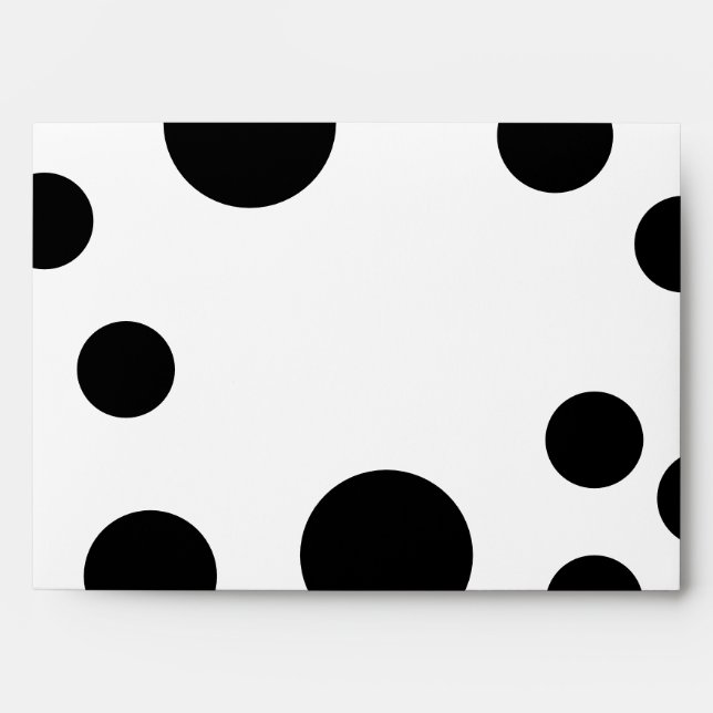 Black polka dot envelope (Front)