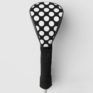Black Polka Dot Golf Head Cover