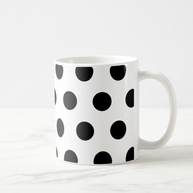 Black Polka Dot Mug (Right)