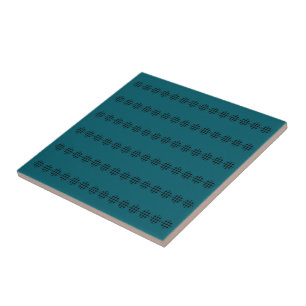Black Polka Dot Screen Circles Horizontal Pattern Ceramic Tile